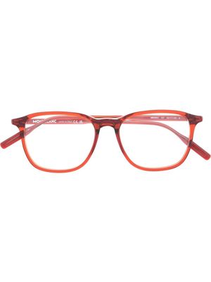 Montblanc lunettes de vue à monture carrée - Rouge