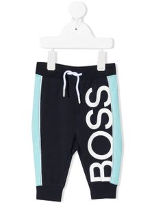 BOSS Kidswear pantalon de jogging à logo imprimé - Bleu