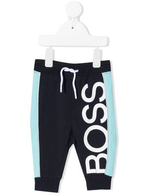 BOSS Kidswear pantalon de jogging à logo imprimé - Bleu