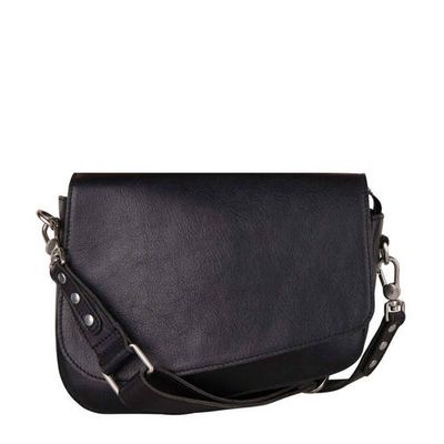 Cowboysbag leren crossbody tas Kaapstad zwart Cowboysbag leren crossbody tas Kaapstad zwart