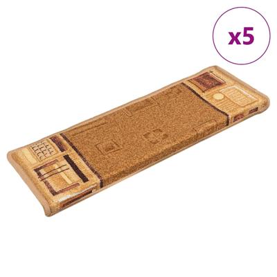 VidaXL Trapmatten zelfklevend 5 st 65x21x4 cm beige