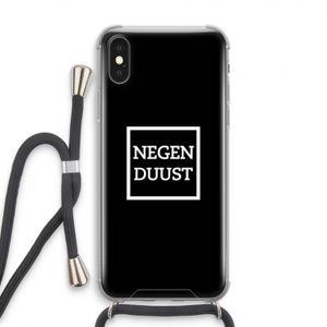 Negenduust black: iPhone XS Transparant Hoesje met koord