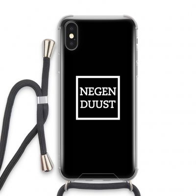 Negenduust black: iPhone XS Transparant Hoesje met koord