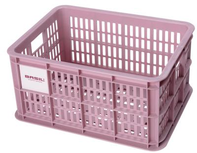 Basil fietskrat s - klein - 17.5 liter - roze