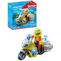 PLAYMOBIL City Life noodmotorfiets met zwaailicht 71205 PLAYMOBIL City Life noodmotorfiets met zwaailicht 71205