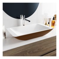 Waskom Mondiaz Topi | 60x10x35 cm | Solid Surface | Vrijstaand | Rechthoekig | Rust