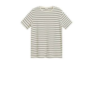 Mango Man gestreept T-shirt wit/zwart