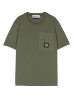 Stone Island Junior t-shirt en coton à motif Compass - Vert - thumbnail