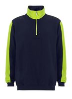 SALE! Graphix 163680 Modena Sweatshirt Half zip tweekleurig - Navy/Geel - Maat 2XL