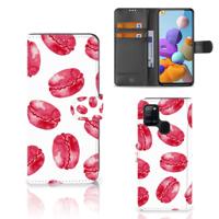 Samsung Galaxy A21s | Book Cover | Pink Macarons
