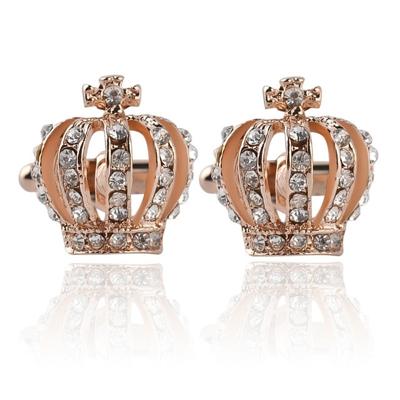 Elegante dames mode kroon Cufflinks(Gold)