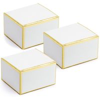 Cadeaudoosje - Bruiloft bedankje - 40x stuks - wit/goud - papier - 6 x 4 cm