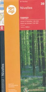 Topografische kaart - Wandelkaart 39 Topo50 Nivelles | NGI - Nationaal