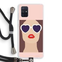 Red lips: Samsung Galaxy A71 Transparant Hoesje met koord Red lips: Samsung Galaxy A71 Transparant Hoesje met koord