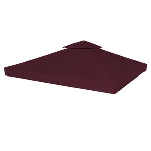 VidaXL Prieeldak 2-laags 3x3m 310 g/m² bordeaux