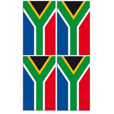 2x papieren slinger zuid-afrika - 400 cm - zuid-afrikaanse vlag - supporter feestartikelen - landen