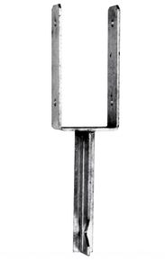 U-pergoladrager paalhouder zwaar 121mm