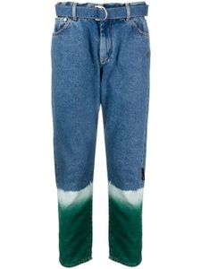 Off-White pantalon slim à effet dégradé - Bleu