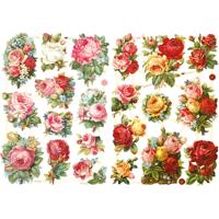 Creativ Company Vintage plaatjes, rozen, vel 16,5x23,5 cm, 2 vel/ 1 doos