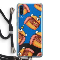 Hamburger: Samsung Galaxy A50 Transparant Hoesje met koord