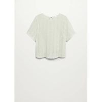 Mango top met open detail groen - thumbnail