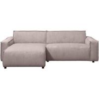Hoekbank Brooklyn met chaise longue links - Soop - roze - Leen Bakker
