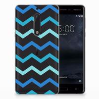 Nokia 5 | TPU bumper | Zigzag Blauw