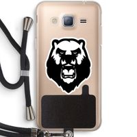 Angry Bear (white): Samsung Galaxy J3 (2016) Transparant Hoesje met koord