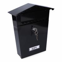 Brievenbus EDM 85805 House Zwart Staal 21 x 6 x 30 cm Brievenbus EDM 85805 House Zwart Staal 21 x 6 x 30 cm