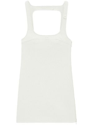 Courrèges robe courte Reedition en vinyle - Blanc