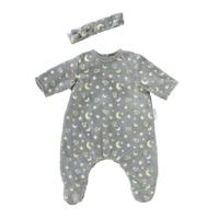 Corolle poppen pyjama glitter in het donker en haarband, 36cm