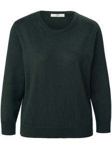 Trui 100% scheerwol ronde hals Van PETER HAHN PURE EDITION groen