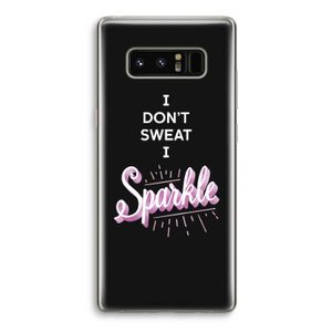 Sparkle quote: Samsung Galaxy Note 8 Transparant Hoesje