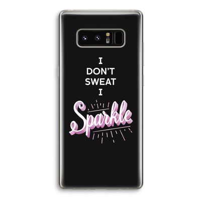 Sparkle quote: Samsung Galaxy Note 8 Transparant Hoesje