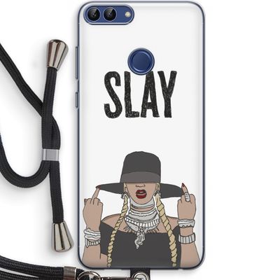 Slay All Day: Huawei P Smart (2018) Transparant Hoesje met koord
