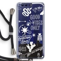 Good vibes: Honor 9 Transparant Hoesje met koord