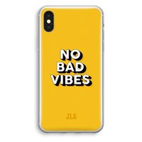 No Bad Vibes: iPhone X Transparant Hoesje