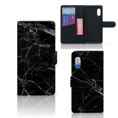 Samsung Xcover Pro | Bookcase | Marmer Zwart - Origineel Cadeau Vader