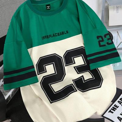 Bon&Bon Sporsity Heren T-shirt - Oranje Gestreept Oversized Fit Veel kleurig / M