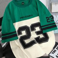 Bon&Bon Sporsity Heren T-shirt - Oranje Gestreept Oversized Fit Veel kleurig / M