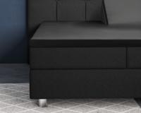 Primaviera Deluxe Splittopper Satijn Hoeslaken Zwart 180 x 220