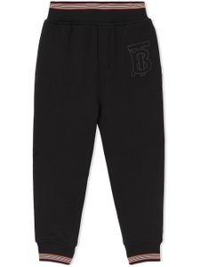 Burberry Kids pantalon de jogging à logo imprimé - Noir