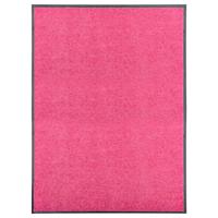 VidaXL Deurmat wasbaar 90x120 cm roze