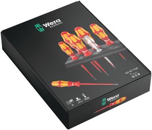 Wera 160 iS/7 Schroevendraaierset VDE 7-delig Plat, Kruiskop Phillips, Kruiskop Pozidriv