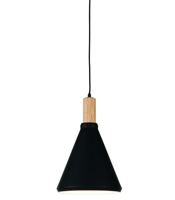 Hanglamp ijzer/hout Melbourne Ø25 - S