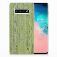 Samsung Galaxy S10 Plus | Bumper Hoesje | Green Wood