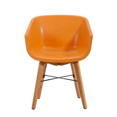 Hartman kuipstoel Amalia - oranje - eucalyptus onderstel