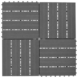 VidaXL Hkc tegels grijs 30x30 cm 1m² 11 st