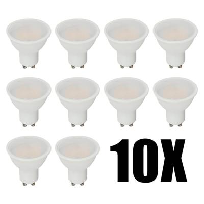 10x GU10 LED Spot - 5 Watt 400 Lumen - 3000K Warm wit - Vervangt 35 Watt - GU10 fitting - LED Reflector - Universele fitting