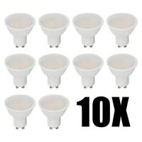 10x GU10 LED Spot - 5 Watt 400 Lumen - 3000K Warm wit - Vervangt 35 Watt - GU10 fitting - LED Reflector - Universele fitting
